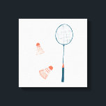 Vintager Badminton-Druck weiß: Hand gezogen für Si Leinwanddruck<br><div class="desc">Fügen Sie Ihren eigenen Text hinzu, ändern Sie auch die Hintergrundfarbe. Wählen Sie die Druckgröße aus dem Dropdown-Menü oben, und klicken Sie auf die Schaltfläche "Design bearbeiten", um das Kunstwerk an jedes Papierformat anzupassen. Kaufen Sie ein einfaches Poster oder eine gerahmte und matte Version! Vielen Dank, dass Sie meine Entwürfe...</div>
