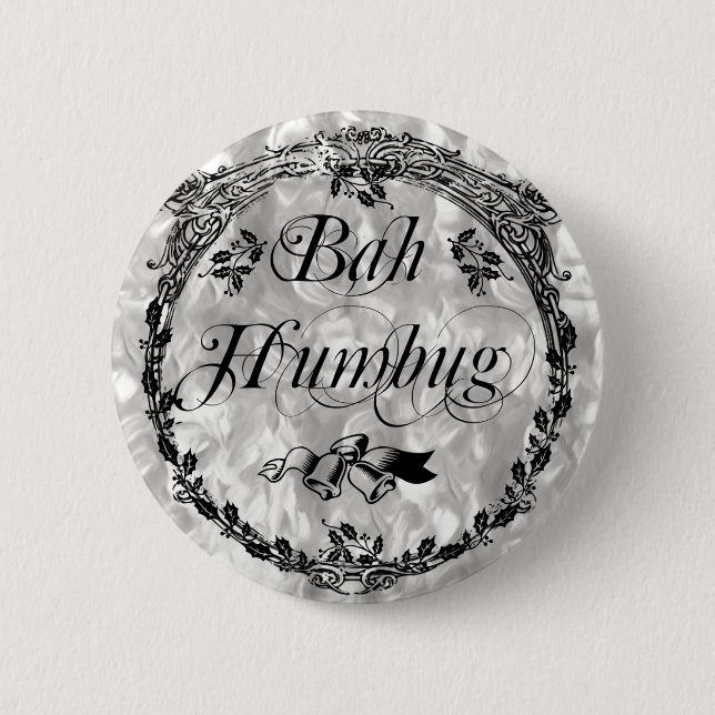 Vintager Bah Humbug Button (Vorderseite)
