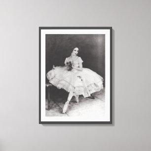 VINTAGER BALLETT-DRUCK ANNAS PAWLOW LEINWANDDRUCK