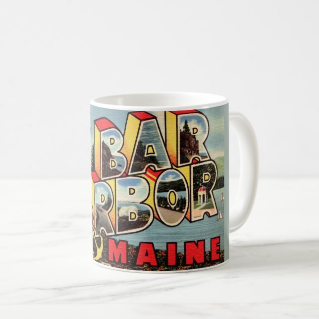 Vintager Bar Harbor Kaffeetasse (VorderseiteRechts)