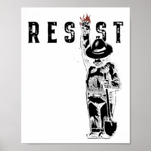 Vintager Bärengrafikfehler im Retrostil Poster