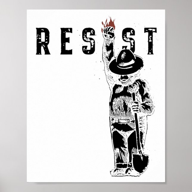 Vintager Bärengrafikfehler im Retrostil Poster (Vorne)