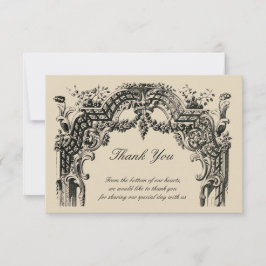 Vintager barocker Rokoko Vielen Dank