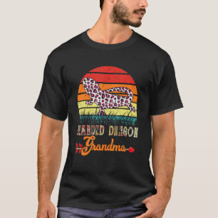 Vintager Bartdrache Oma Blume Leopardenbär T-Shirt