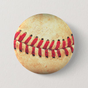 Vintager Basebalball Button