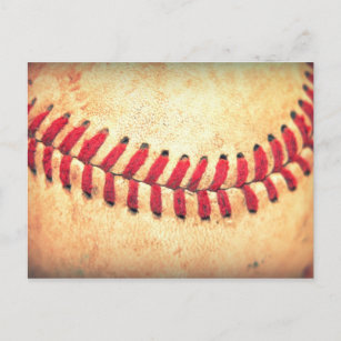 Vintager Basebalball Postkarte