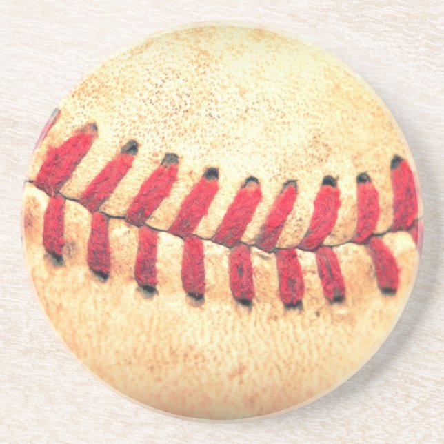 Vintager Basebalball Untersetzer (Vorne)