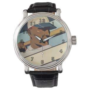 Vintager Baseball-Basketball, Stilkunst Armbanduhr