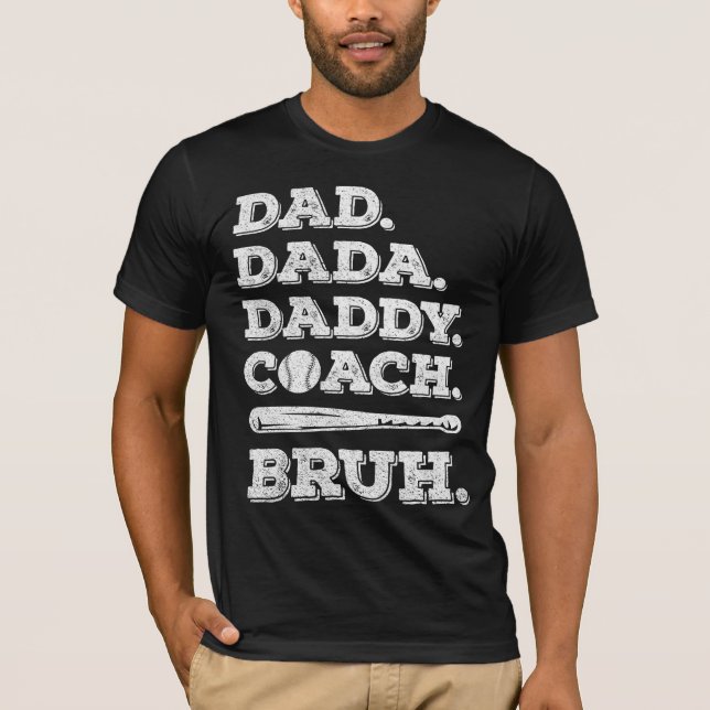 Vintager Baseball Coach Vater Vathage Funny T-Shirt (Vorderseite)