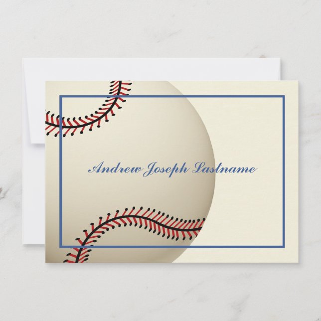 Vintager Baseball Danke, dass Sie eine Flachkarte  Dankeskarte (Vorderseite)