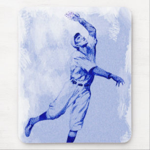 Vintager Baseball-Fielder-Maus-Pad Mousepad