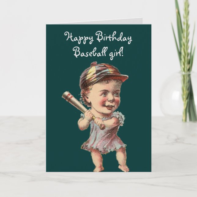 Vintager Baseball-Geburtstag oder Gruß Karte (Vorderseite)