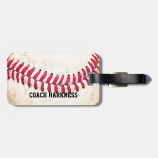 Vintager Baseball-individueller Name Gepäckanhänger