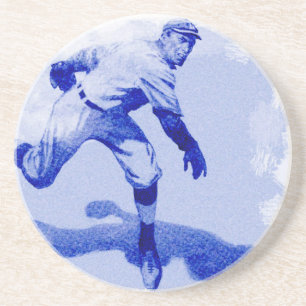 Vintager Baseball Pitcher Sandstone Untersetzer