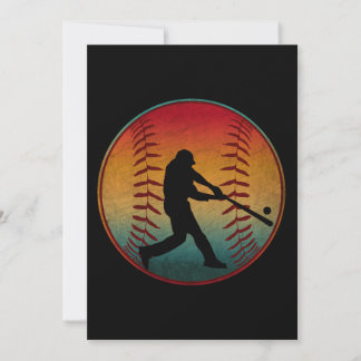 Vintager Baseball-Player Einladung