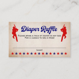 Vintager Baseball, Wickelfalzeinlage Visitenkarte