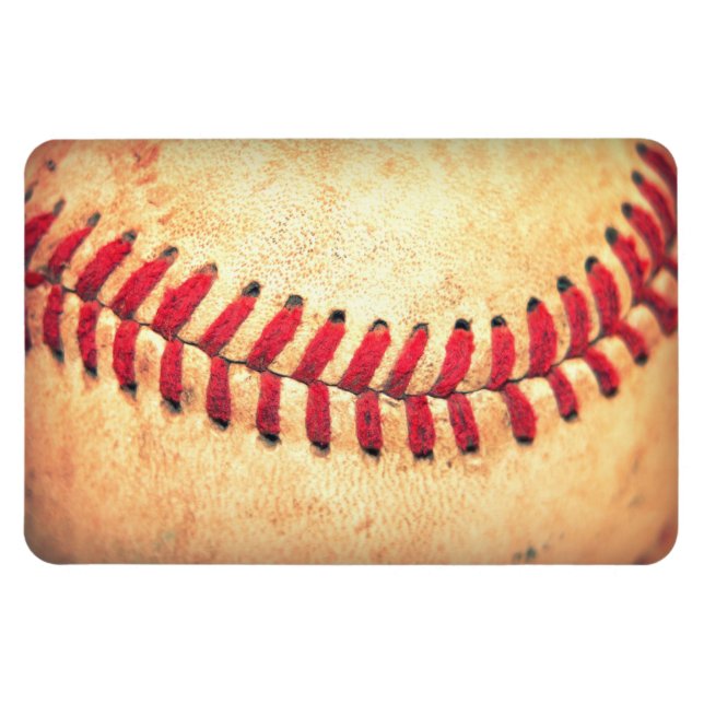 Vintager Baseballball Magnet (Horizontal)