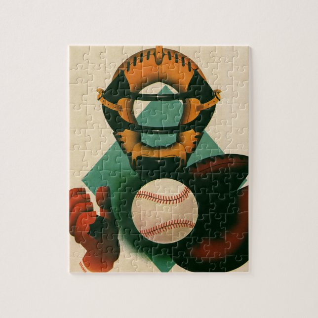 Vintager Baseballspieler, Mitt (Vertikal)