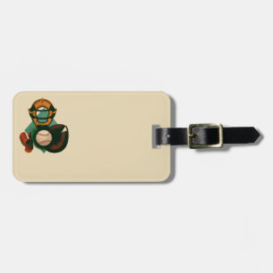 Vintager Baseballspieler, Mitt Gepäckanhänger