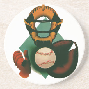 Vintager Baseballspieler, Mitt Getränkeuntersetzer