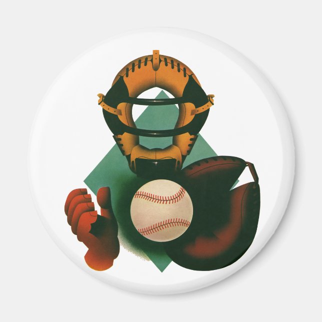 Vintager Baseballspieler, Mitt Magnet (Vorne)