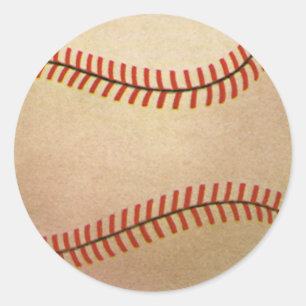 Vintager Baseballspieler, Mitt Runder Aufkleber