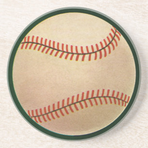 Vintager Baseballspieler, Mitt Sandstein Untersetzer