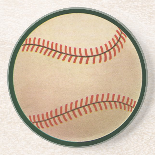 Vintager Baseballspieler, Mitt Sandstein Untersetzer (Vorne)