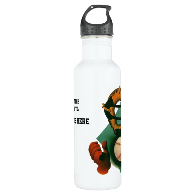 Vintager Baseballspieler, Mitt Trinkflasche (Vorderseite)