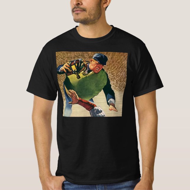Vintager Baseballspieler, Umpire T-Shirt (Vorderseite)