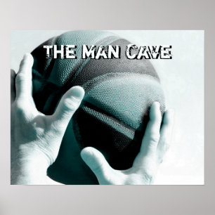 Vintager Basketball DIE MENSCHENHÖHLE Poster