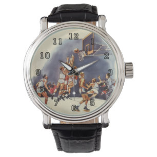Vintager Basketball, Spieler im Spiel Armbanduhr