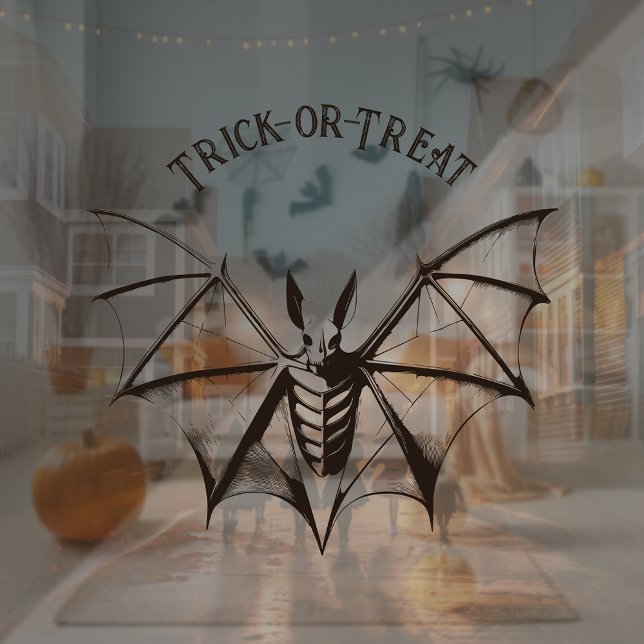 Vintager Bat-Halloween-Party-Aufkleber Fensteraufkleber (Von Creator hochgeladen)