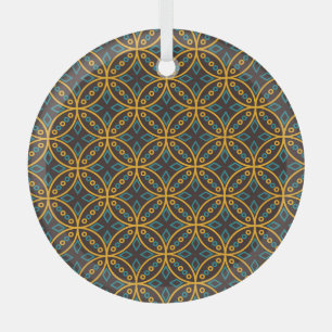 Vintager Batik-Stil auf Braun. Ornament Aus Glas