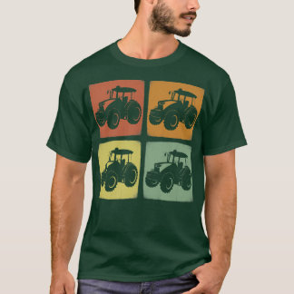 Vintager Bauer für den landwirtschaftlichen Zugtra T-Shirt
