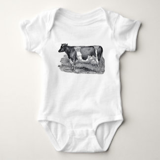 Vintager Bauernhaus-Kuh-Baby-Bodysuit Baby Strampler