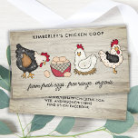 Vintager Bauernhof Frische Eier Niedliches Hühnerh Visitenkarte<br><div class="desc">Diese Visitenkarten aus frischen Eizellen zeichnen sich durch ein charmantes, handgemaltes Aquarelldesign mit Vintagem und rustikalem Ambiente aus. Ideal für den Verkauf von Hütten und Hauseiern. Diese Karten zeigen Ihr Familienunternehmen und die freie, Bio Natur Ihrer Hühnereier. Das skurrile und charmante Design wird sicher das Auge der potenziellen Kunden erfassen....</div>