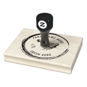Vintager Bauernhof Hen Briefmarke Eier aus Kauts Gummistempel