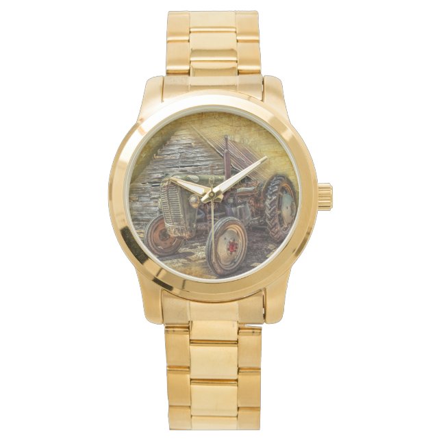 Vintager Bauerntraktor Armbanduhr (Vorderseite)