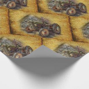 Vintager Bauerntraktor Geschenkpapier