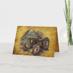 Vintager Bauerntraktor Karte