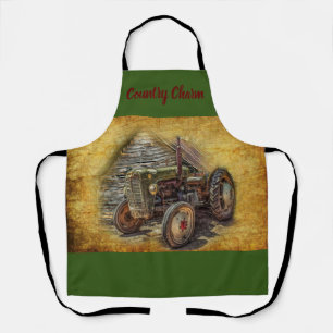 Vintager Bauerntraktor Schürze