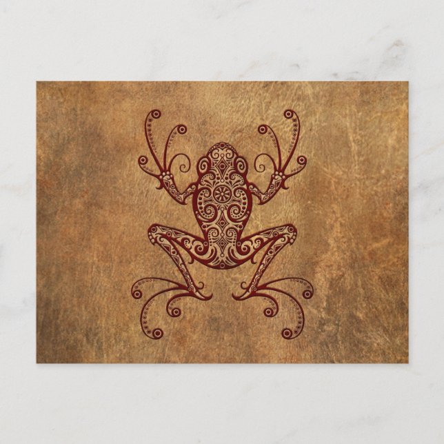 Vintager Baumfrosch Postkarte (Vorderseite)