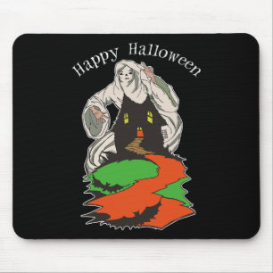 Vintager Beängstigender Geist über einem spöttisch Mousepad