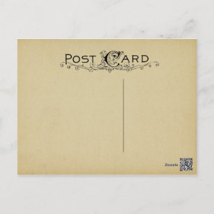 Vintager Beige Hintergrund für leeres Postkartenmu Postkarte