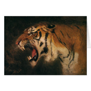 Vintager bengalischer brüllende Tiger-große Katze,