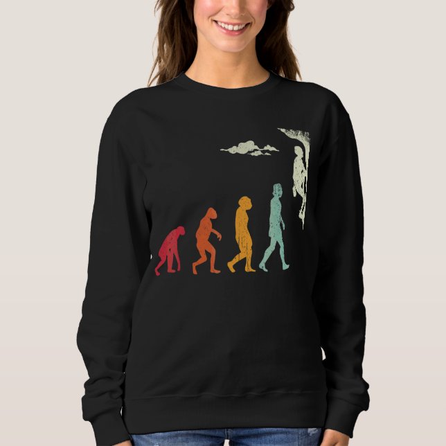 Vintager Bergsteiger Kletterparadies Sweatshirt (Vorderseite)