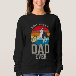Vintager Best Dog Vater je Siberian Husky Fathers Sweatshirt
