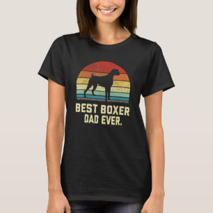 Vintager bester Boxer Vater je Hund T-Shirt