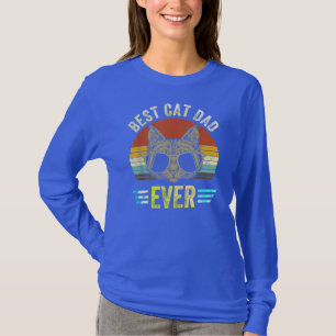 Vintager bester Cat Vater je Retro Vatertag Krawat T-Shirt